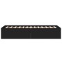 Estructura de cama madera de ingeniería negra 90x200 cm de vidaXL, Camas y somieres - Ref: Foro24-3281057, Precio: 96,13 €, D...