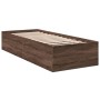 Estructura de cama madera de ingeniería roble marrón 90x200 cm de vidaXL, Camas y somieres - Ref: Foro24-3281062, Precio: 96,...