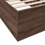 Estructura de cama madera de ingeniería roble marrón 90x200 cm de vidaXL, Camas y somieres - Ref: Foro24-3281062, Precio: 96,...