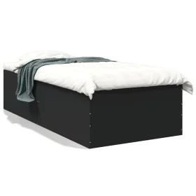 Estructura de cama madera de ingeniería negra 75x190 cm de vidaXL, Camas y somieres - Ref: Foro24-3280980, Precio: 102,73 €, ...