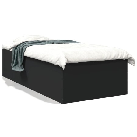 Estructura de cama madera de ingeniería negra 75x190 cm de vidaXL, Camas y somieres - Ref: Foro24-3280980, Precio: 103,95 €, ...