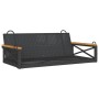 Banco columpio de ratán sintético negro 109x62x40 cm de vidaXL, Bancos de jardín - Ref: Foro24-368152, Precio: 93,47 €, Descu...