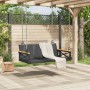 Banco columpio de ratán sintético negro 109x62x40 cm de vidaXL, Bancos de jardín - Ref: Foro24-368152, Precio: 93,47 €, Descu...