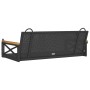 Banco columpio de ratán sintético negro 109x62x40 cm de vidaXL, Bancos de jardín - Ref: Foro24-368152, Precio: 93,47 €, Descu...