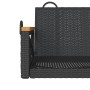 Banco columpio de ratán sintético negro 109x62x40 cm de vidaXL, Bancos de jardín - Ref: Foro24-368152, Precio: 93,47 €, Descu...