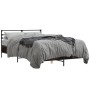 Estructura cama madera ingeniería metal roble ahumado 120x200cm de vidaXL, Camas y somieres - Ref: Foro24-3280039, Precio: 12...