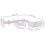 Set de sofás de jardín 11 pzas y cojines ratán sintético gris de vidaXL, Conjuntos de jardín - Ref: Foro24-3262050, Precio: 7...