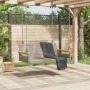 Banco columpio de ratán sintético gris 109x62x40 cm de vidaXL, Bancos de jardín - Ref: Foro24-368144, Precio: 101,80 €, Descu...
