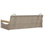 Banco columpio de ratán sintético gris 109x62x40 cm de vidaXL, Bancos de jardín - Ref: Foro24-368144, Precio: 101,80 €, Descu...