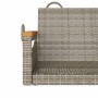Banco columpio de ratán sintético gris 109x62x40 cm de vidaXL, Bancos de jardín - Ref: Foro24-368144, Precio: 101,80 €, Descu...