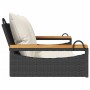 Banco columpio con cojines ratán sintético negro 109x62x40 cm de vidaXL, Bancos de jardín - Ref: Foro24-368146, Precio: 106,2...