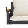 Banco columpio con cojines ratán sintético negro 109x62x40 cm de vidaXL, Bancos de jardín - Ref: Foro24-368146, Precio: 106,2...