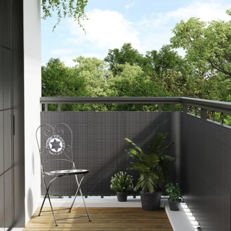 Toldo para balcón ratán sintético gris antracita 500x90 cm de vidaXL, Paneles de vallas - Ref: Foro24-156242, Precio: 57,73 €...