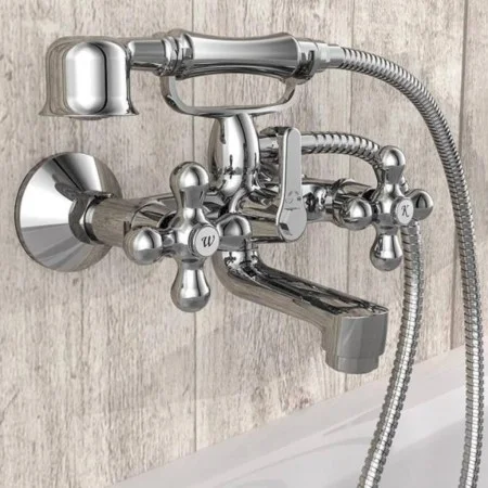 SCHÜTTE Grifo mezclador bimando de bañera con ducha de mano ELK cromo de SCHÜTTE, Grifos - Ref: Foro24-429363, Precio: 112,92...