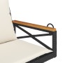 Banco columpio con cojines ratán sintético negro 63x62x40 cm de vidaXL, Bancos de jardín - Ref: Foro24-368173, Precio: 79,82 ...