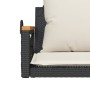 Banco columpio con cojines ratán sintético negro 63x62x40 cm de vidaXL, Bancos de jardín - Ref: Foro24-368173, Precio: 79,82 ...