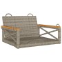 Banco columpio de ratán sintético gris 63x62x40 cm de vidaXL, Bancos de jardín - Ref: Foro24-368171, Precio: 64,70 €, Descuen...