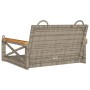 Banco columpio de ratán sintético gris 63x62x40 cm de vidaXL, Bancos de jardín - Ref: Foro24-368171, Precio: 64,70 €, Descuen...