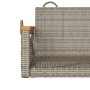 Banco columpio de ratán sintético gris 63x62x40 cm de vidaXL, Bancos de jardín - Ref: Foro24-368171, Precio: 64,70 €, Descuen...