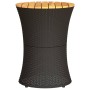 Mesa de jardín forma de tambor ratán sintético y madera negro de vidaXL, Mesas de jardín - Ref: Foro24-368296, Precio: 75,21 ...