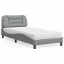 Cama con colchón tela gris claro 90x190 cm de vidaXL, Camas y somieres - Ref: Foro24-3208499, Precio: 279,04 €, Descuento: %