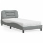 Cama con colchón tela gris claro 90x190 cm de vidaXL, Camas y somieres - Ref: Foro24-3208499, Precio: 282,12 €, Descuento: %