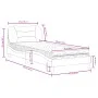 Cama con colchón tela gris claro 90x190 cm de vidaXL, Camas y somieres - Ref: Foro24-3208499, Precio: 279,04 €, Descuento: %