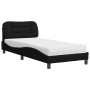 Cama con colchón tela negro 90x190 cm de vidaXL, Camas y somieres - Ref: Foro24-3208501, Precio: 284,64 €, Descuento: %
