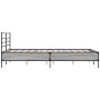 Estructura cama madera ingeniería metal gris Sonoma 140x200 cm de vidaXL, Camas y somieres - Ref: Foro24-3280045, Precio: 141...