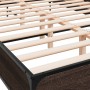 Estructura cama madera ingeniería metal marrón roble 150x200 cm de vidaXL, Camas y somieres - Ref: Foro24-3280051, Precio: 14...