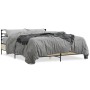 Estructura cama madera ingeniería metal roble Sonoma 160x200 cm de vidaXL, Camas y somieres - Ref: Foro24-3280053, Precio: 14...