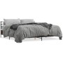 Estructura cama madera ingeniería metal marrón roble 200x200 cm de vidaXL, Camas y somieres - Ref: Foro24-3280066, Precio: 16...