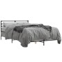 Estructura cama madera ingeniería metal gris Sonoma 120x190 cm de vidaXL, Camas y somieres - Ref: Foro24-3280070, Precio: 130...
