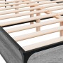 Estructura cama madera ingeniería metal gris Sonoma 120x190 cm de vidaXL, Camas y somieres - Ref: Foro24-3280070, Precio: 130...