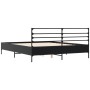 Estructura de cama madera de ingeniería y metal negro 150x200cm de vidaXL, Camas y somieres - Ref: Foro24-3280047, Precio: 14...