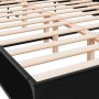 Estructura de cama madera de ingeniería y metal negro 150x200cm de vidaXL, Camas y somieres - Ref: Foro24-3280047, Precio: 14...