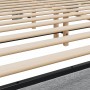 Estructura cama madera ingeniería metal gris Sonoma 200x200 cm de vidaXL, Camas y somieres - Ref: Foro24-3280085, Precio: 166...