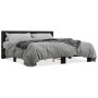 Estructura de cama madera de ingeniería y metal negro 180x200cm de vidaXL, Camas y somieres - Ref: Foro24-3280087, Precio: 16...