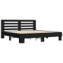 Estructura de cama madera de ingeniería y metal negro 180x200cm de vidaXL, Camas y somieres - Ref: Foro24-3280087, Precio: 16...