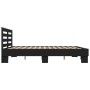 Estructura de cama madera de ingeniería y metal negro 180x200cm de vidaXL, Camas y somieres - Ref: Foro24-3280087, Precio: 16...