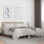 Estructura cama madera ingeniería metal roble Sonoma 160x200 cm de vidaXL, Camas y somieres - Ref: Foro24-3280093, Precio: 15...