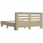 Estructura cama madera ingeniería metal roble Sonoma 160x200 cm de vidaXL, Camas y somieres - Ref: Foro24-3280093, Precio: 15...
