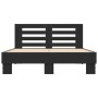 Estructura de cama madera de ingeniería y metal negro 140x200cm de vidaXL, Camas y somieres - Ref: Foro24-3280102, Precio: 14...
