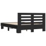 Estructura de cama madera de ingeniería y metal negro 140x200cm de vidaXL, Camas y somieres - Ref: Foro24-3280102, Precio: 14...