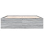 Estructura de cama madera de ingeniería gris Sonoma 200x200 cm de vidaXL, Camas y somieres - Ref: Foro24-3280900, Precio: 164...