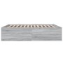 Estructura de cama madera de ingeniería gris Sonoma 200x200 cm de vidaXL, Camas y somieres - Ref: Foro24-3280900, Precio: 164...