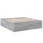 Estructura de cama madera de ingeniería gris Sonoma 200x200 cm de vidaXL, Camas y somieres - Ref: Foro24-3280900, Precio: 164...