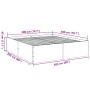 Estructura de cama madera de ingeniería gris Sonoma 200x200 cm de vidaXL, Camas y somieres - Ref: Foro24-3280900, Precio: 164...