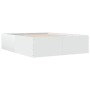 Estructura de cama madera de ingeniería blanca 160x200 cm de vidaXL, Camas y somieres - Ref: Foro24-3280909, Precio: 153,49 €...