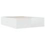 Estructura de cama madera de ingeniería blanca 160x200 cm de vidaXL, Camas y somieres - Ref: Foro24-3280909, Precio: 153,49 €...